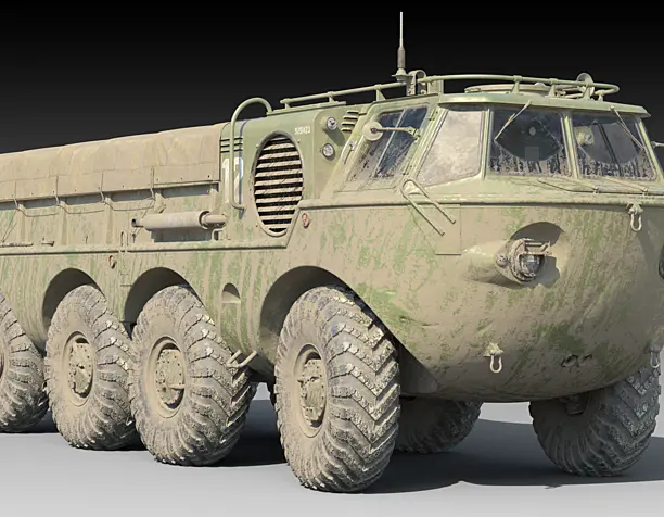 3д модель ЗИЛ-135 Б_Грязный.