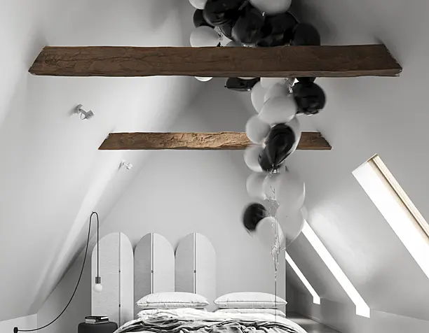 white & black