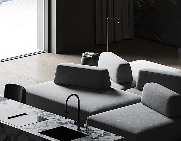 Дизайн интерьера кухни-гостиной/Design interior living room and kitchen