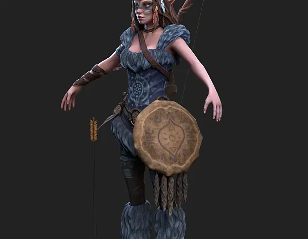 Shaman. Game ready model