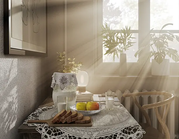 Interior,Dining room,breakfest,morning,3ds max, corona render, room, bedroom, architecture, visualization