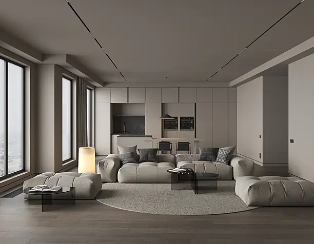 Living and kitchen
