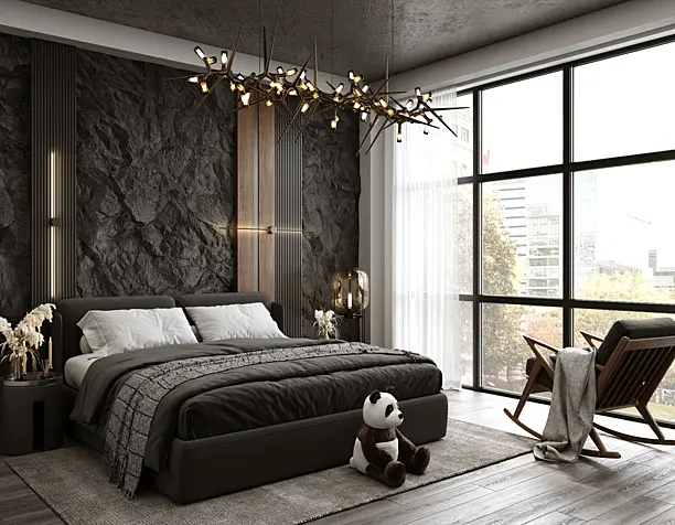 Black Bedroom Interior by Quality Pro