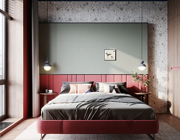 Bright bedroom design