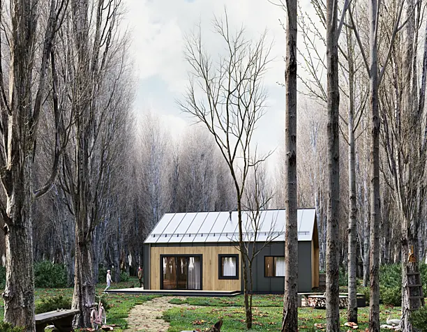 Country house in dense forest
