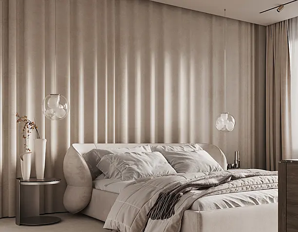 white bedroom visualization