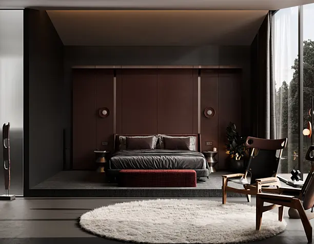 Black bedroom
