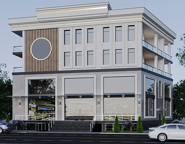 Exterior facade Residential and non-residential building