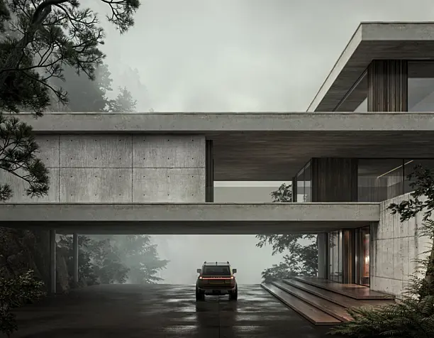 Brutalist House in Sweden