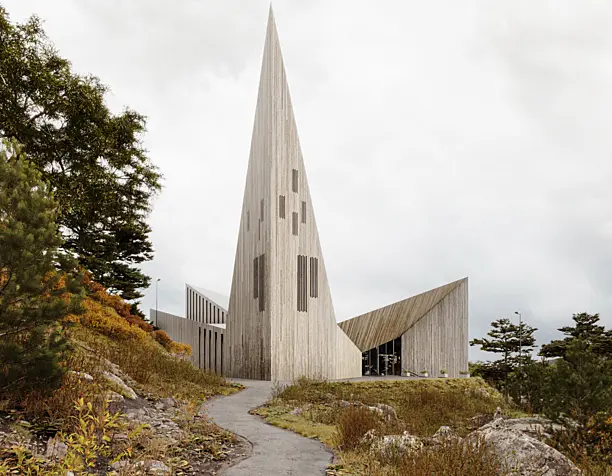Knarvik Church (сделано по референсу)