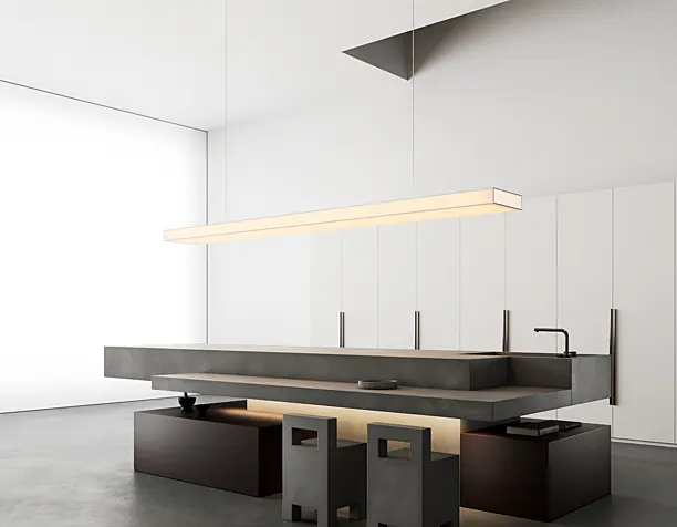 A bold design kitchen island