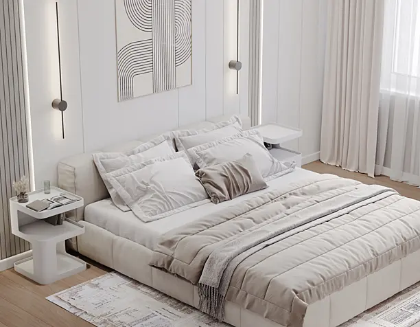 Bedroom in bright colors