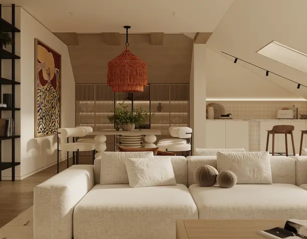 Attic in light colors