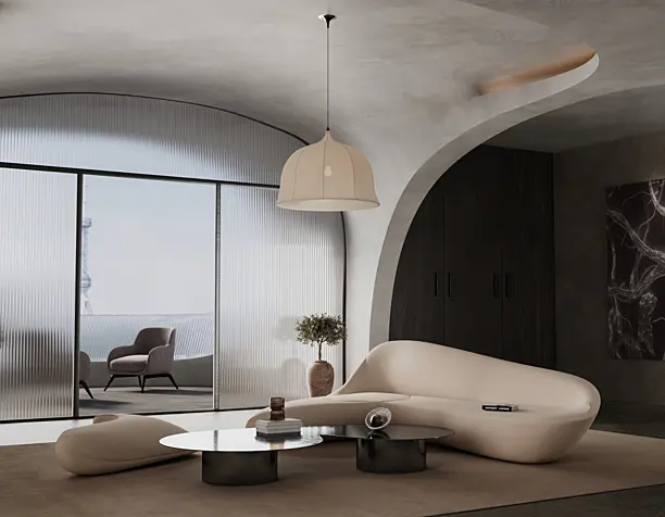 Interior design in futuristic style