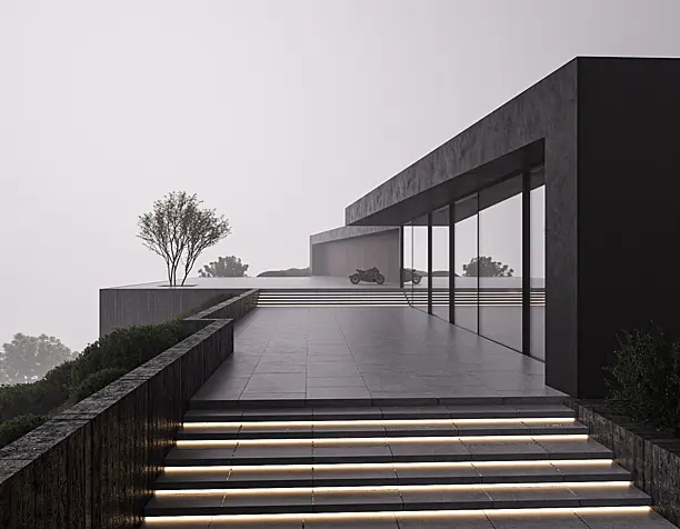 House, fog