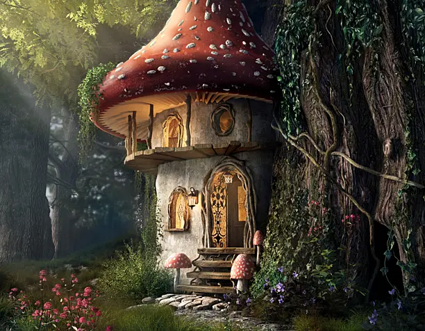 Mysterious gnome house (сделано по референсу)