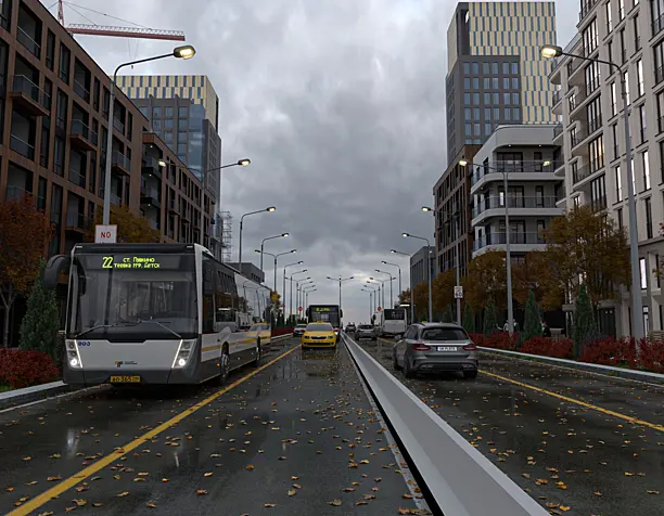 Autumn view of the city
