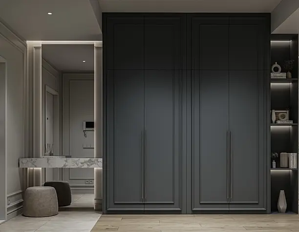 Modern neoclassical hallway