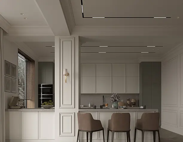 Neoclassic kitchen studio...