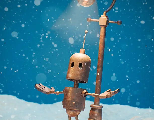 Robot in winter (сделано по референсу)