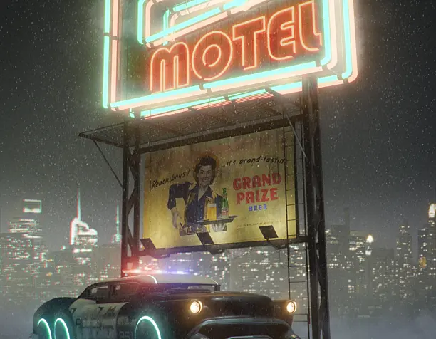 CLOUD CITY the police car