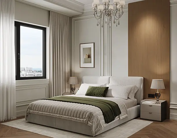 Neoclassic bedroom design Visualization