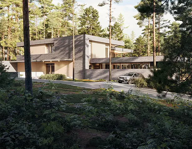 L house in the pines