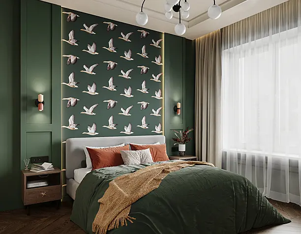 Green bedroom