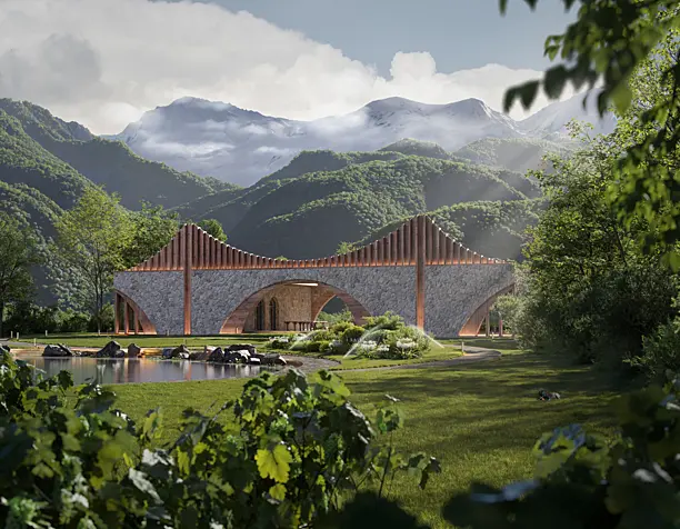Vineyard in the Caucasus Region