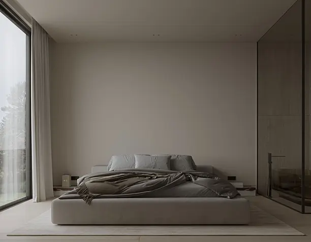 The minimalist master bedroom