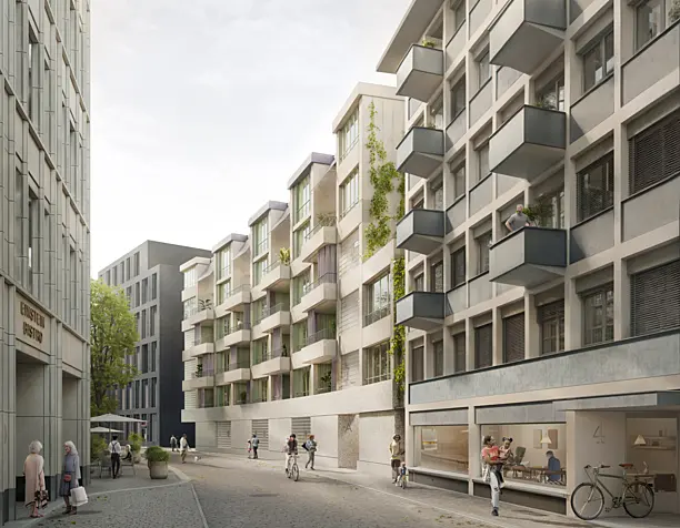 Wassergasse, St. Gallen Wohn- und Gewerbehaus  - 1. prize!