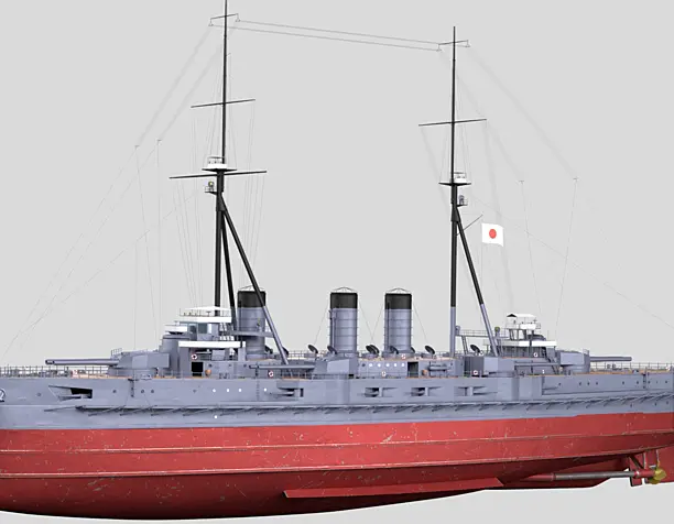 IJN Kawachi Japanese Battleship 3d model