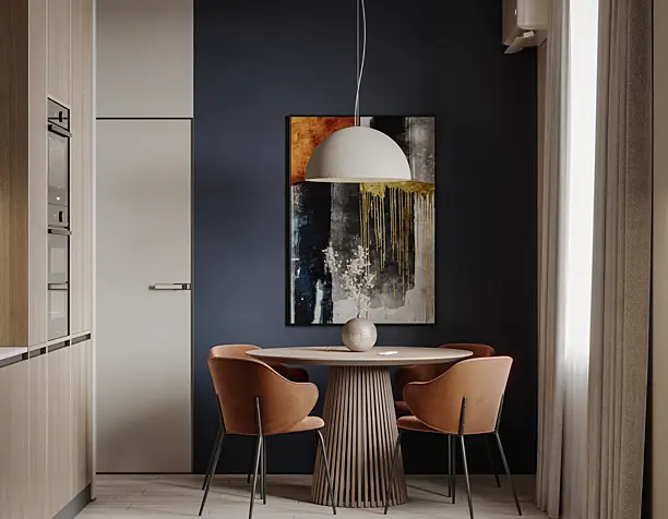 Japandi-Style Kitchen with Modern Minimalist Touches