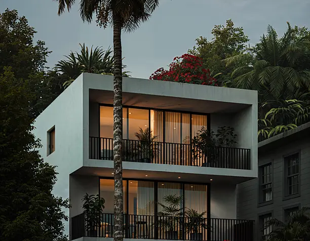 Under the palm tree