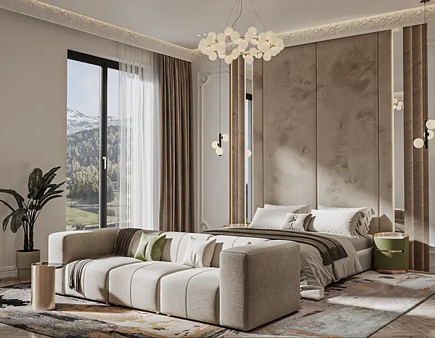 Massive neo classic bedroom