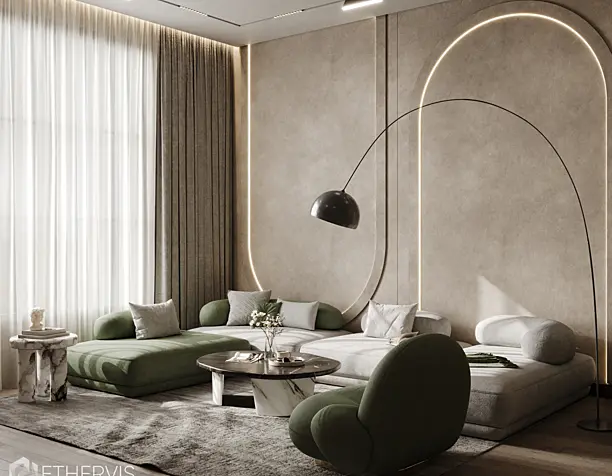 Vest​​​​​​​igial living room (Сделано по референсу)