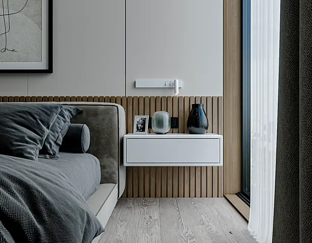 Baku- Ag Sheher_Apartment_Minimalistic Bedroom Design.