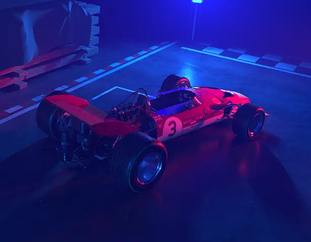 Lotus 49B in Red and Blue light