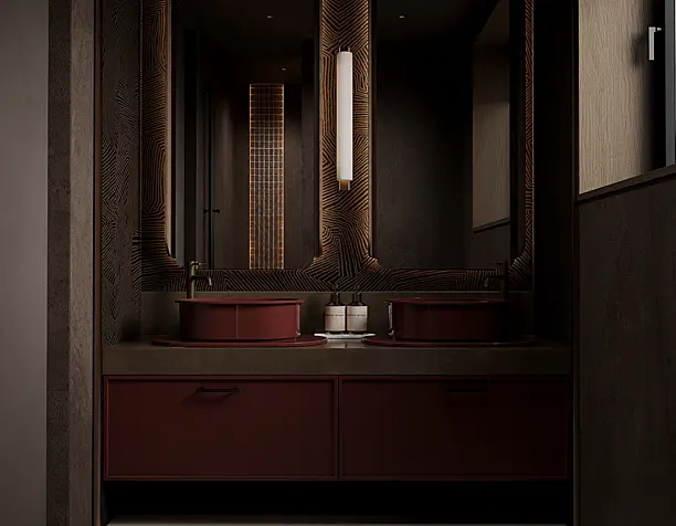 Modern master bathroom