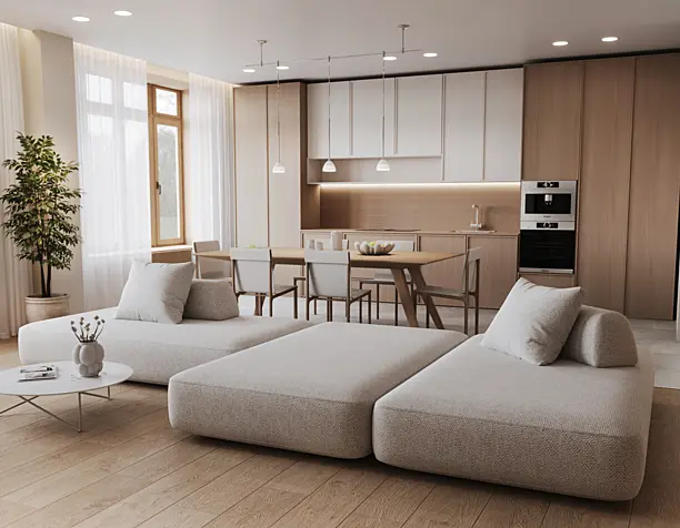 Interior visualization of the apartment
