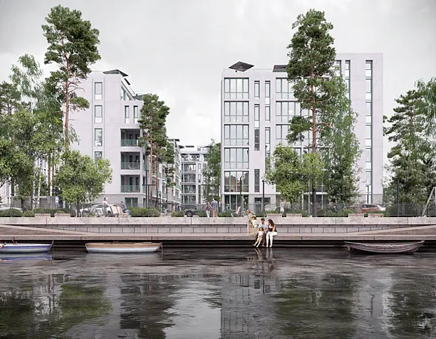 Nordic Riverside Courtyard