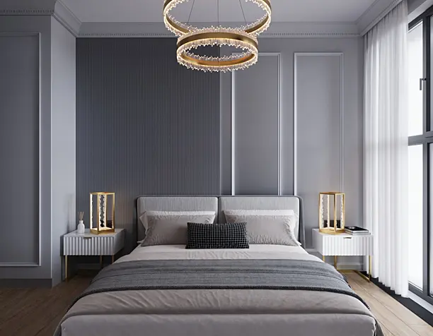 Светильники Donum Fluorite в интерьере спальни