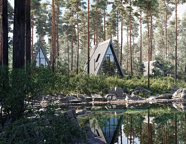 Forest Cabin Visualization