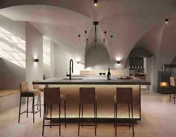 Under the Vaults. Wine Boutique & Tasting Room Interior Visualization