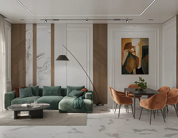 Living room  Interior Design & Visualization
