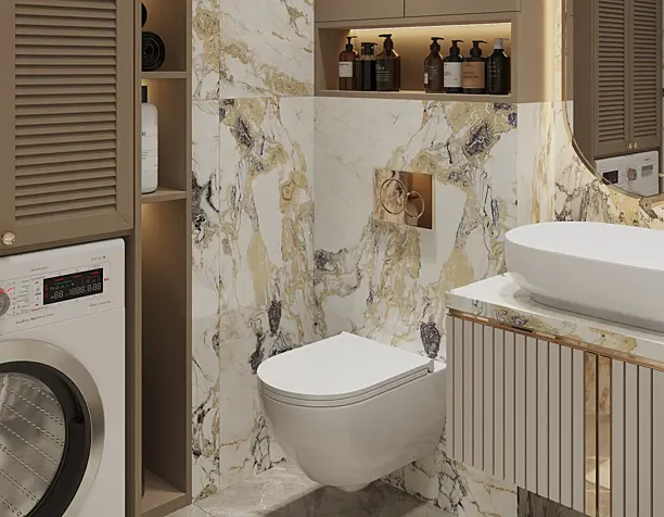 Bathroom in Warm Tones