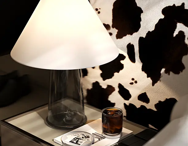 Bedroom. Cow print & Dark luxury