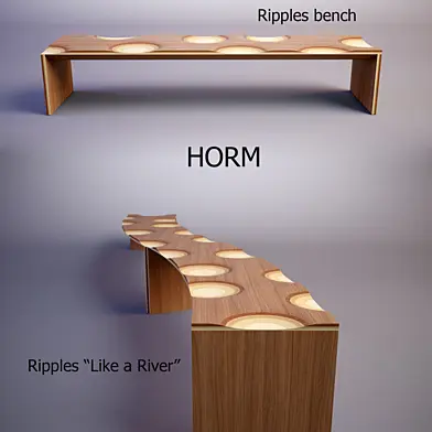 HORM / Collection Ripples bench