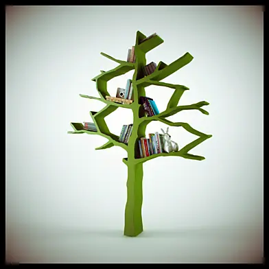 Tree Bookshelf by Shawn Soh