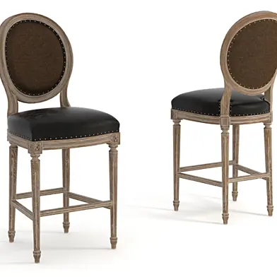 Vintage louis round high bar stool 8828-2002